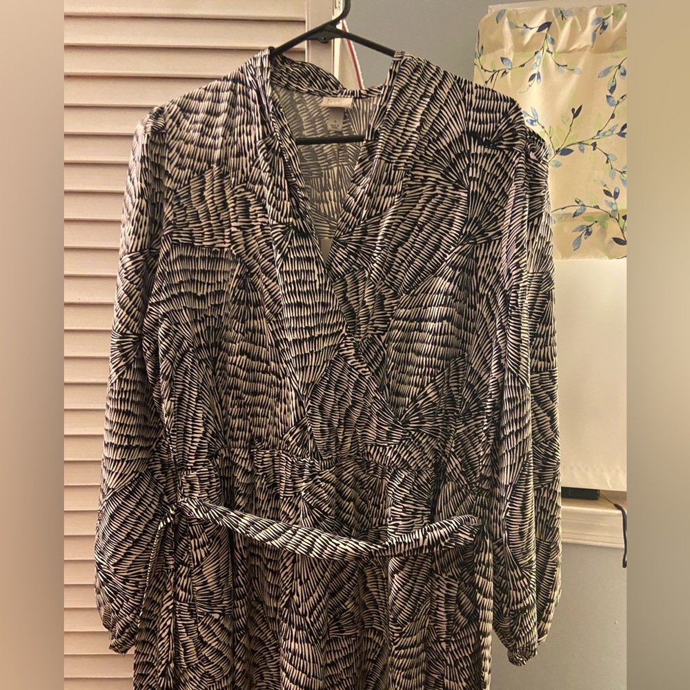 black and white dress